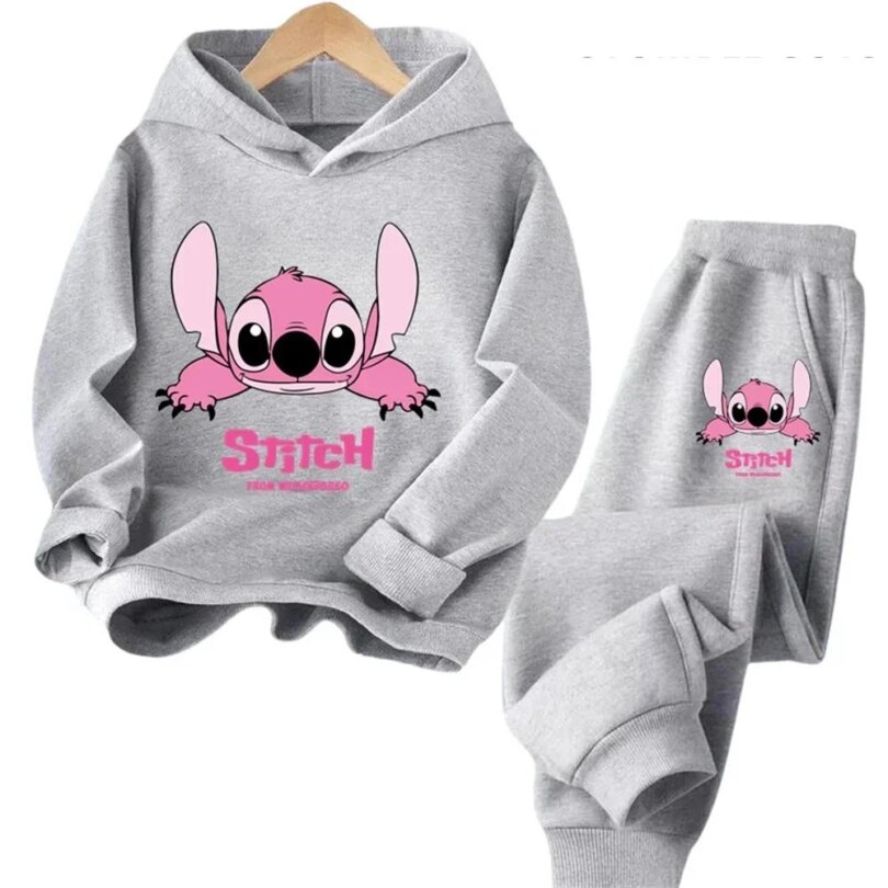 Children Hoodies Stitch Kawaii Fashion Pullover Sweatshirt Anime Trucksuit Manga Cartoons Girls Boy Kids Autumn Casual Clothes - Image 2