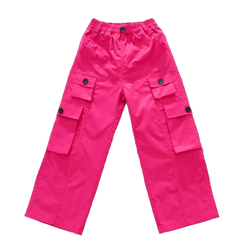 Girl Fashion Hiphop Long Sleeve Cropped T-shirt Cargo Pants Clothing Kids Hip-hop Dance Suit Child Performance Streetwear Outfit