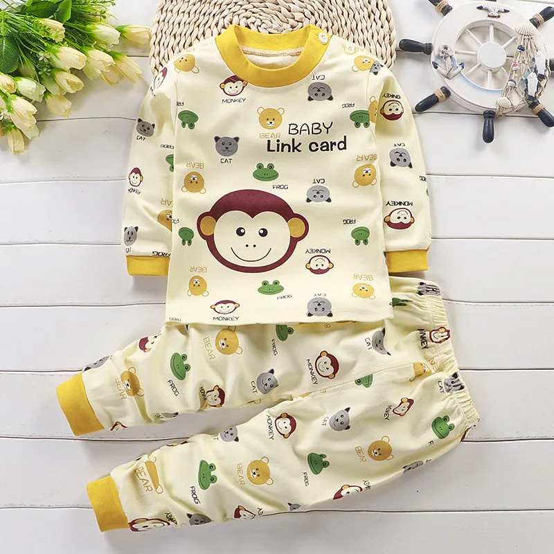 Kids Clothes Children Sets Children's Clothing Boys Girls CottonAutumn winter Clothing Pants Sleepwear Underwear Christmas Gift