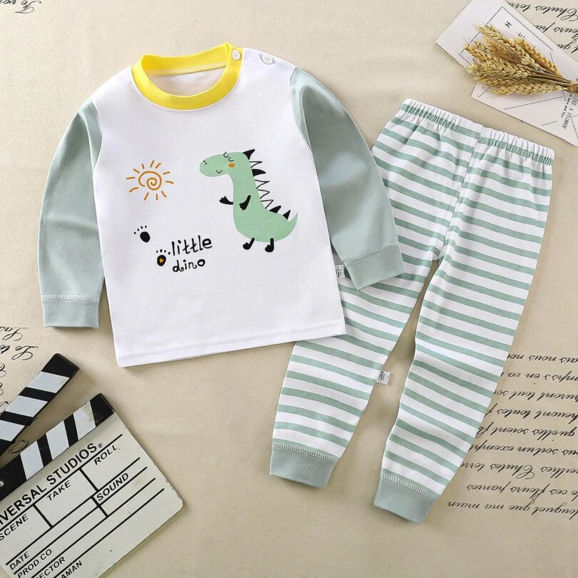 Kids Clothes Children Sets Children's Clothing Boys Girls CottonAutumn winter Clothing Pants Sleepwear Underwear Christmas Gift - Image 4