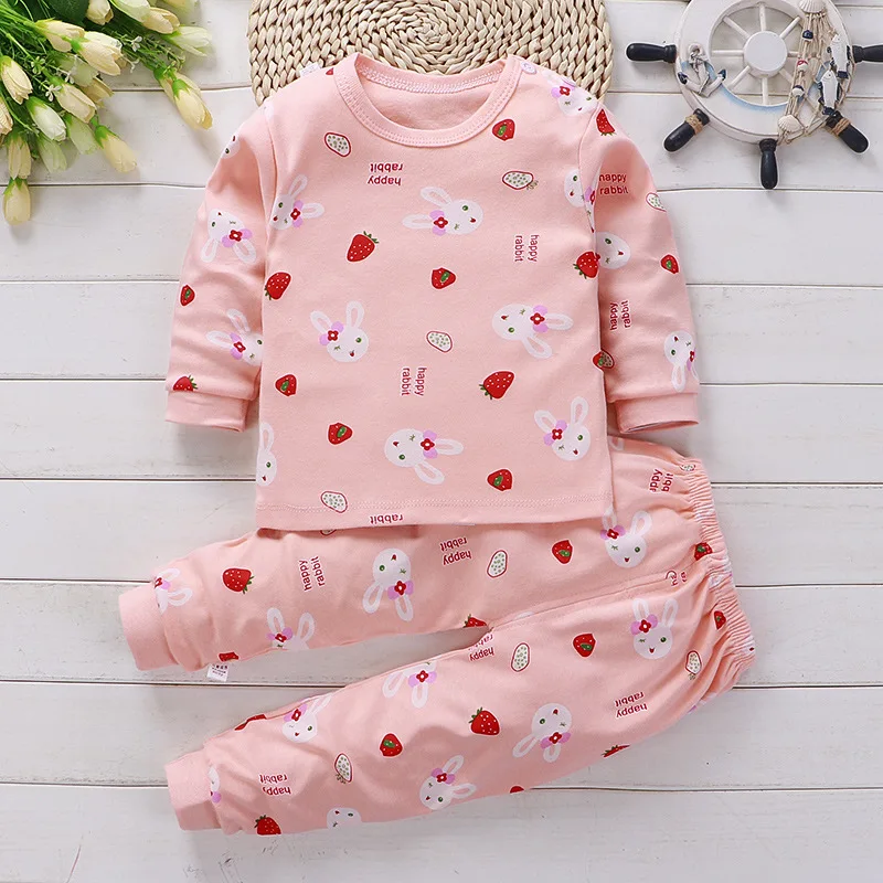 Kids Clothes Children Sets Children's Clothing Boys Girls CottonAutumn winter Clothing Pants Sleepwear Underwear Christmas Gift