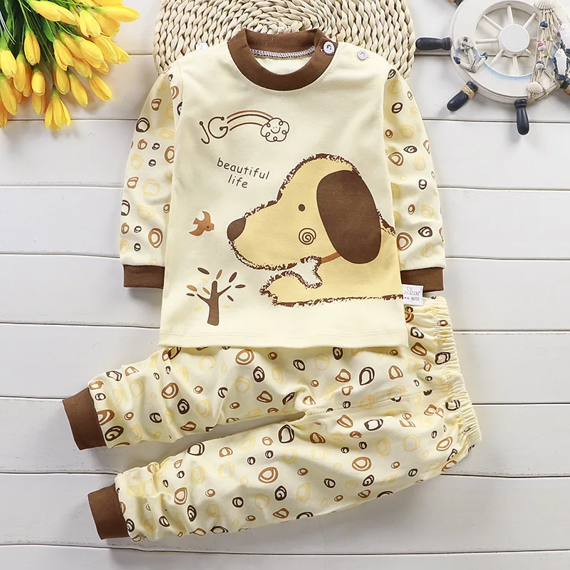 Kids Clothes Children Sets Children's Clothing Boys Girls CottonAutumn winter Clothing Pants Sleepwear Underwear Christmas Gift