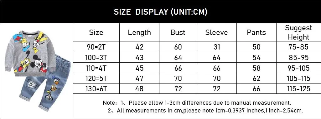 New Autumn Children Clothing Set Toddler Boys Costume Cartoon Mickey Mouse Top Pants for 2-6 Years Kids Clothes Child Sport Suit