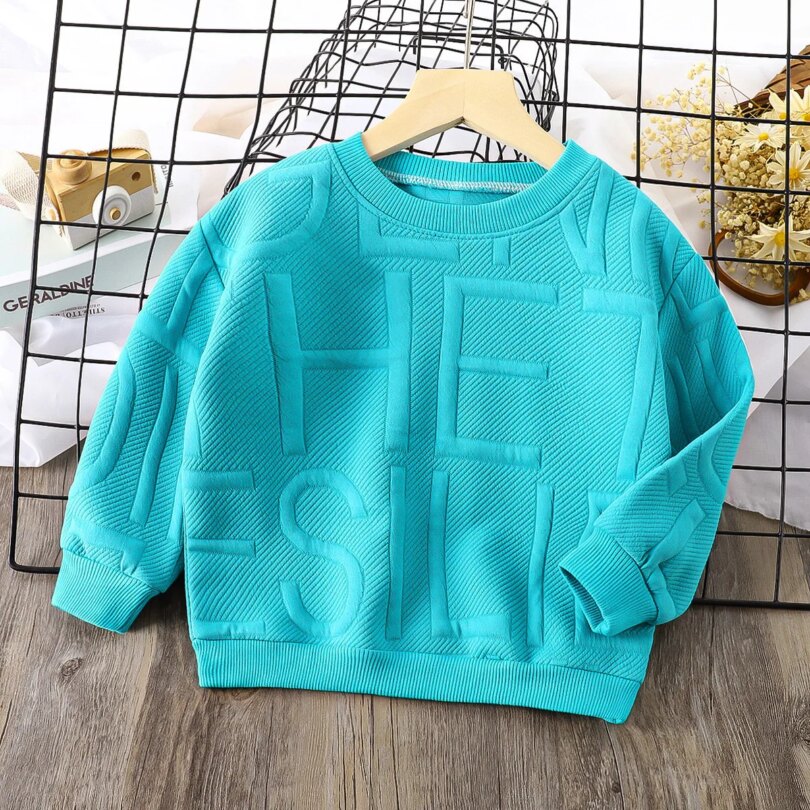 Autumn Clothing New Style Children Hoodies Cute O-neck Top Boys Girls Baby Solid Color Fashion Trendy Casual Cartoon Sweatshirts - Image 6