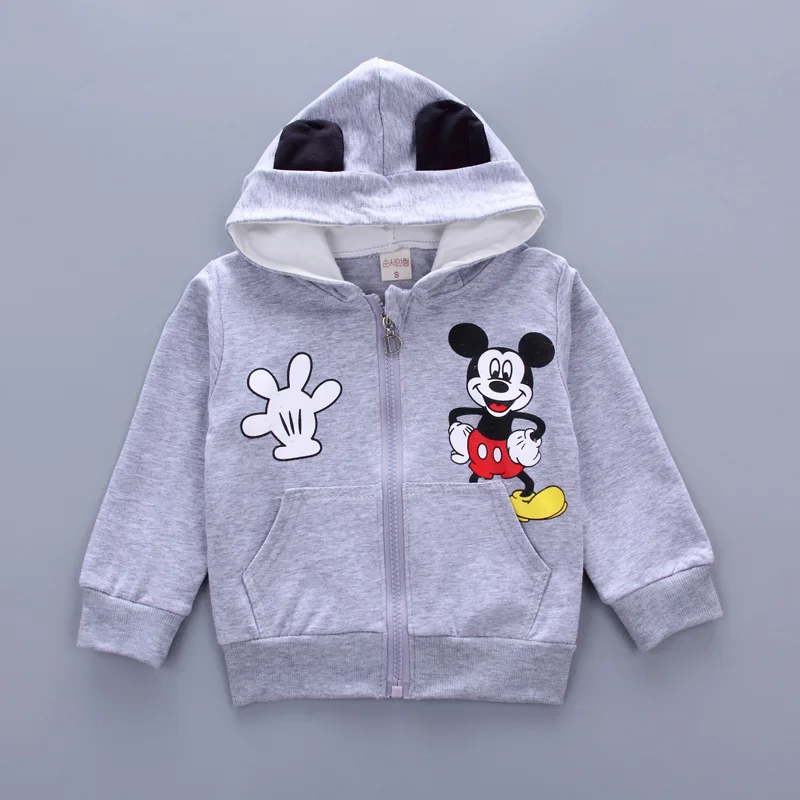 Disney Cartoon Printed Mickey Mouse Children Clothing Set for Kids 3PCS (Jacket+Shirt+Pants) Autumn Casual Hooded Oufits