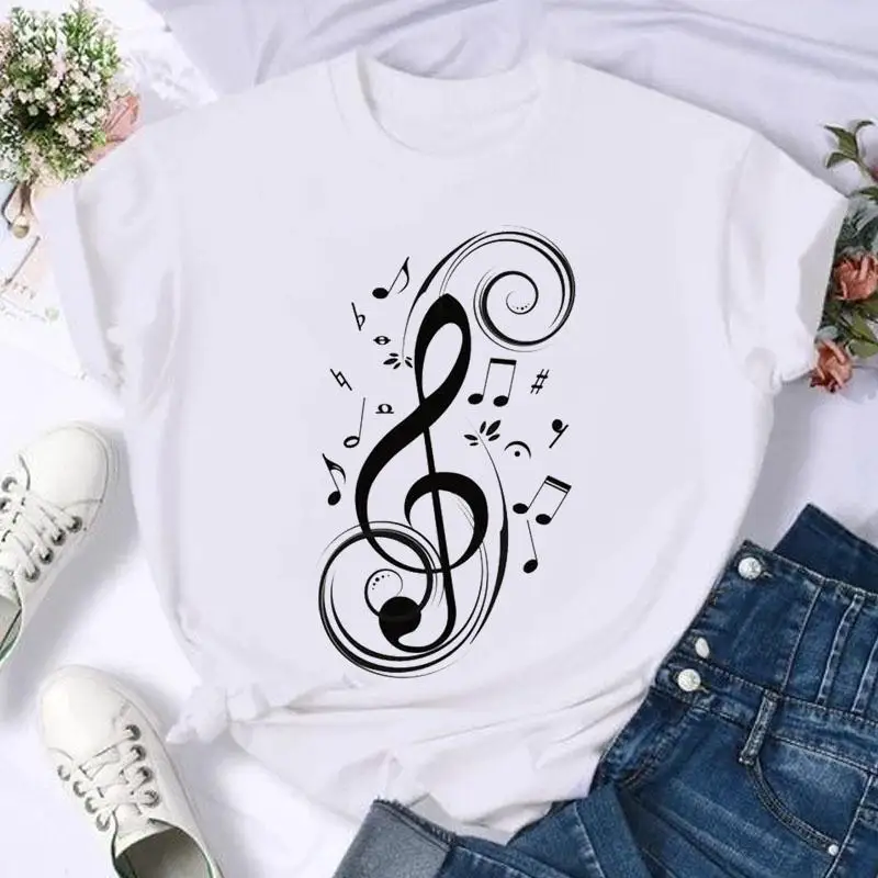 Short Sleeve Butterfly Bow Sweet Flower Fashion Summer Women Print T Shirt Female Casual Top Tshirts Cartoon Graphic Tee T-Shirt