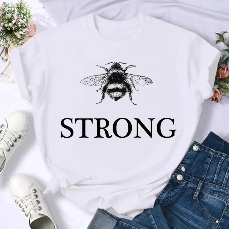 Short Sleeve Butterfly Bow Sweet Flower Fashion Summer Women Print T Shirt Female Casual Top Tshirts Cartoon Graphic Tee T-Shirt