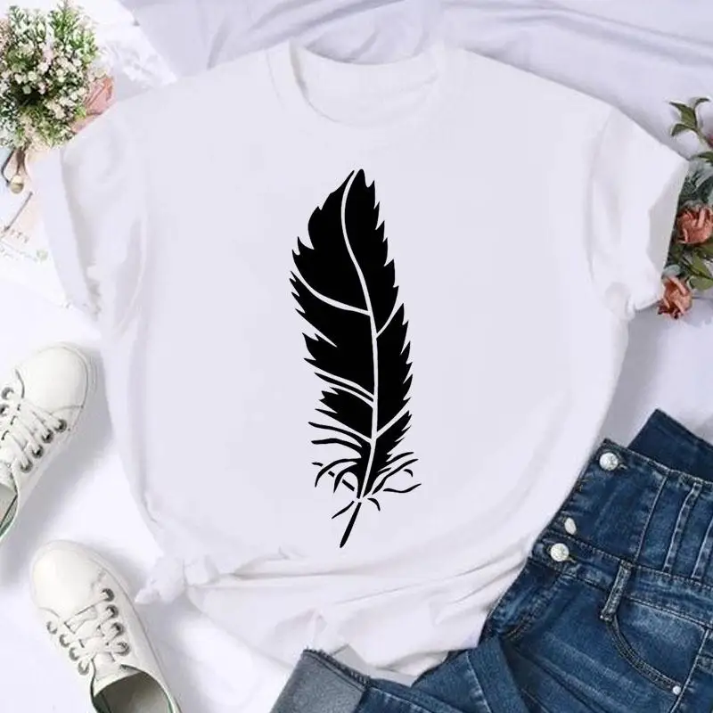 Short Sleeve Butterfly Bow Sweet Flower Fashion Summer Women Print T Shirt Female Casual Top Tshirts Cartoon Graphic Tee T-Shirt