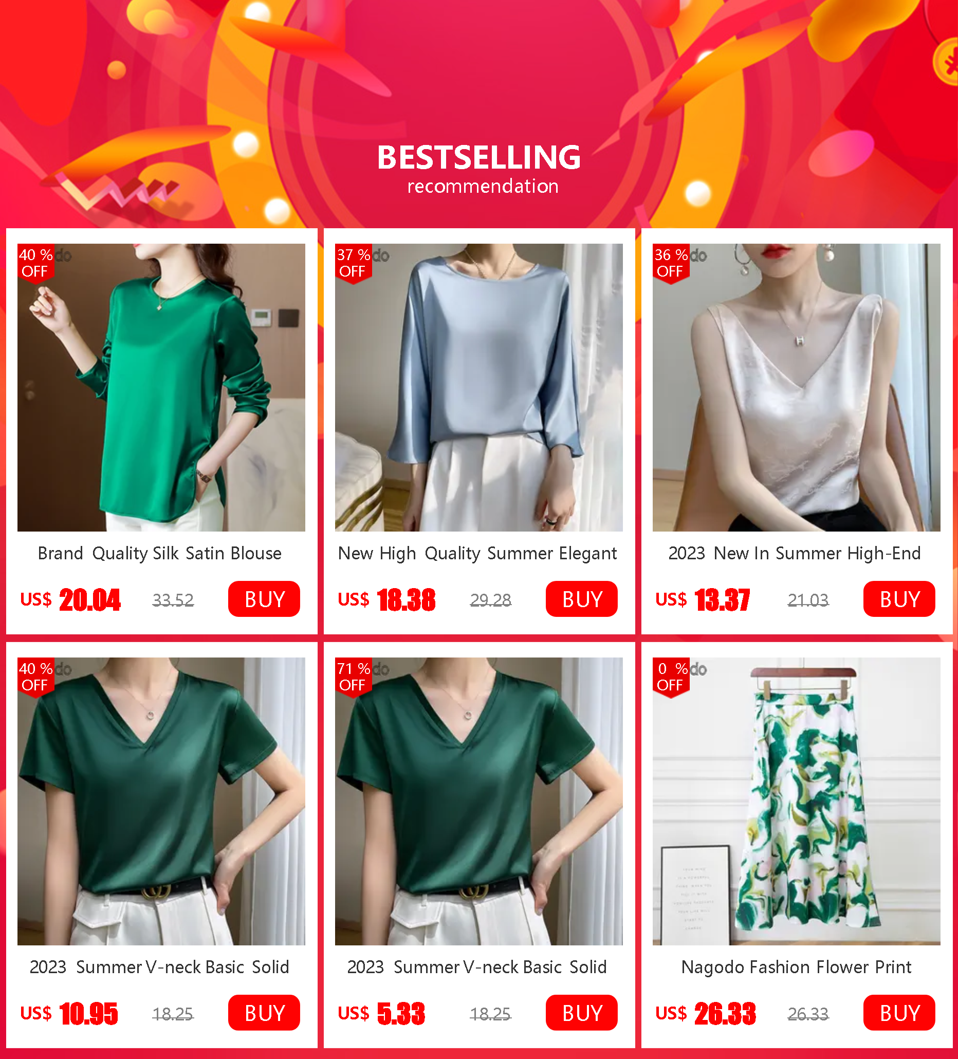 2023 New In Summer Satin Silk Half-Sleeve Tee Tops Basic Solid Women‘s T-Shirt Casual V-neck Thin Shirts Ladies Loose Blouses