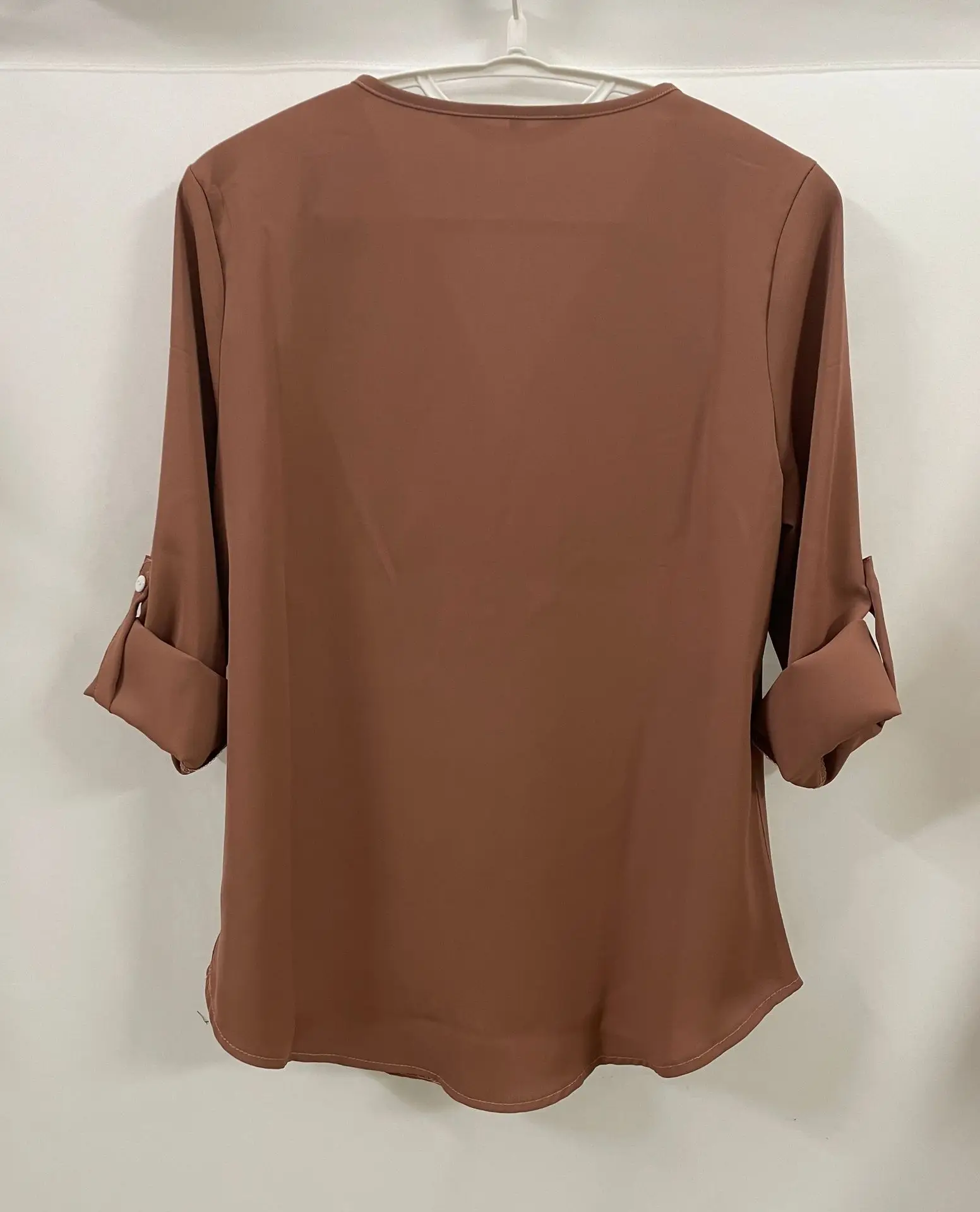 2024 Quality HotSale Plus Size Deep V Neck Women Blouse Chiffon Cool Loose Shirt Fashion Casual Ladies Tops Sexy Zipper Pullover