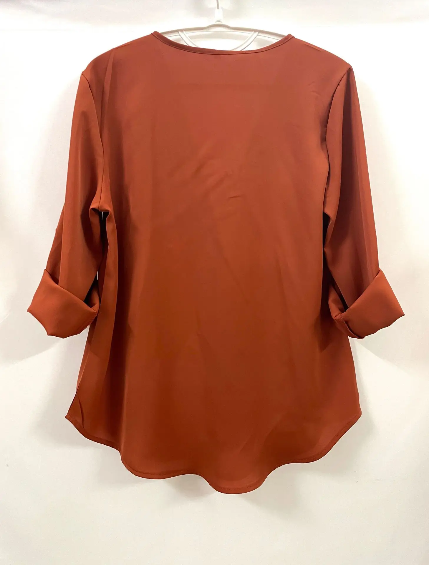 2024 Quality HotSale Plus Size Deep V Neck Women Blouse Chiffon Cool Loose Shirt Fashion Casual Ladies Tops Sexy Zipper Pullover