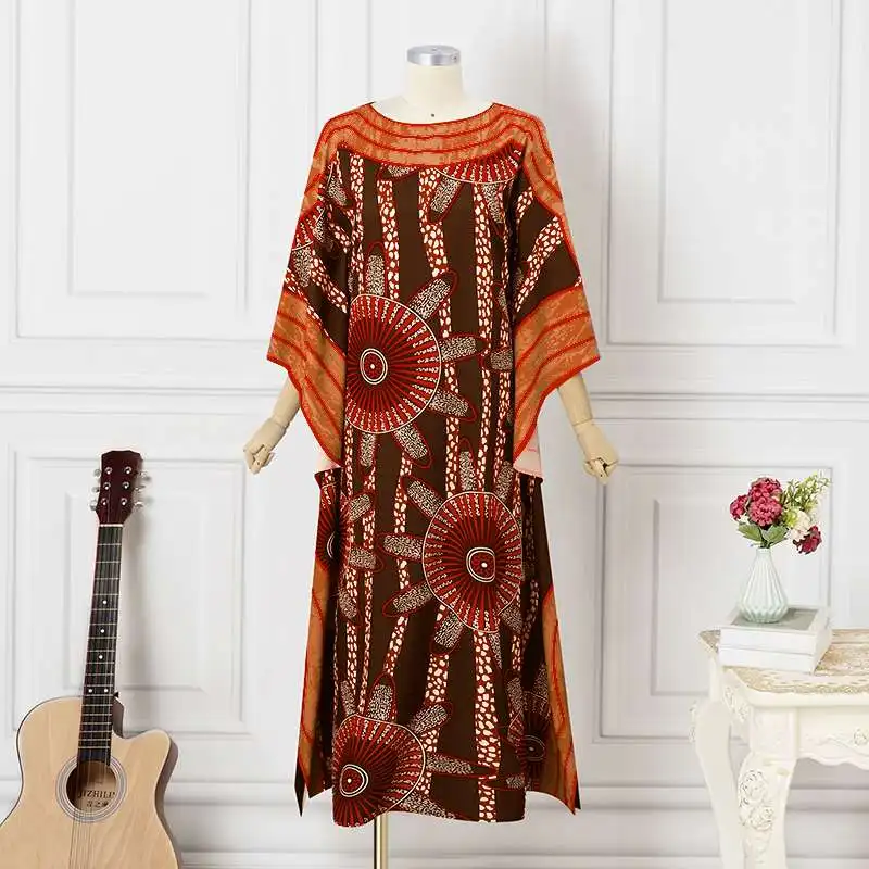 Plus Size 5XL VONDA Bohemian Women Long Dress Summer Printed Ruffled Maxi Sundress Flare Sleeve Loose Casual Robe Party Vestidos