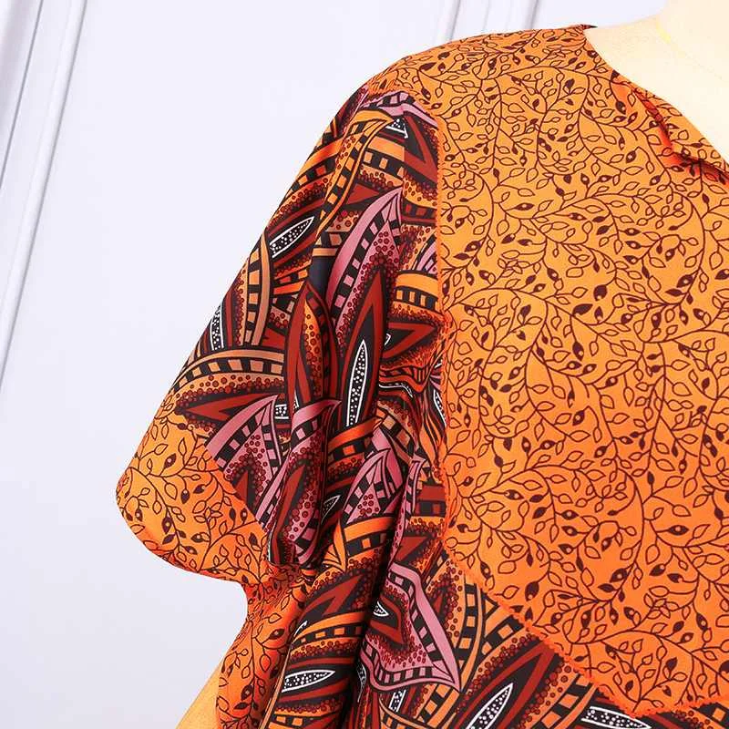 Plus Size 5XL VONDA Women Bohemian Printed Long Sundress 2024 Autumn Casual Half Sleeve Loose Maxi Dress Oversized Party Vestido