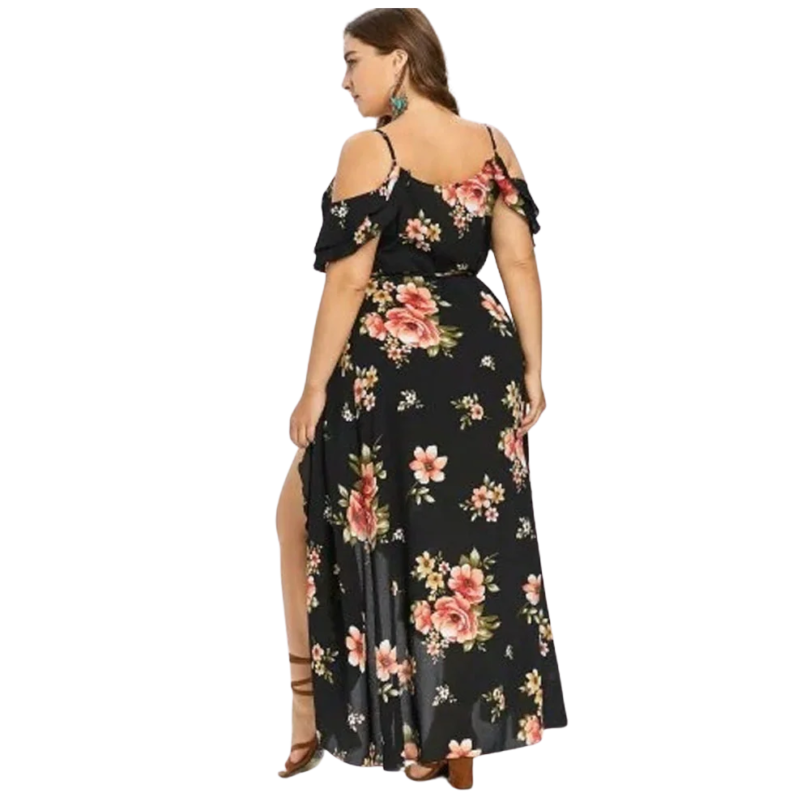 Large Size 2024 Summer Dress for Women Plus Size Beach Vacation Sexy Camisole Floral Skirt Oversized Bohemian Casual Mini Dresse - Image 4