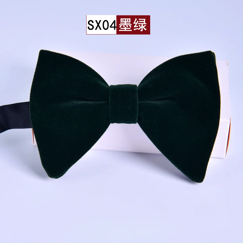 Black Velvet Bow Ties For Men Adjustable Big Bowknot Man Accessories Shirts Bowties Blue Butterfly Cravats For Wedding Party Bow