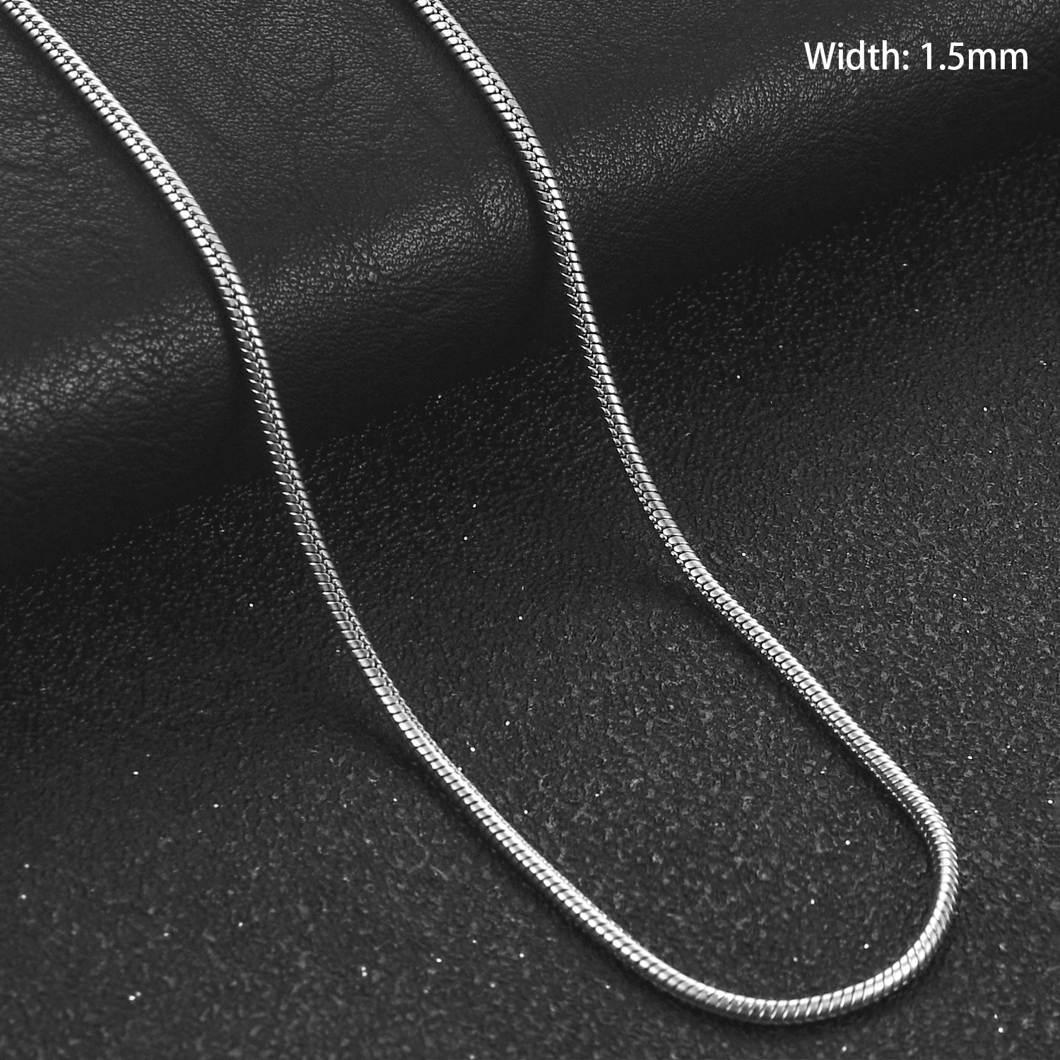 1/1.5/2.4/4mm Waterproof Stainless Steel Sliver Color Necklace High Quality Round Snake Chain Jewelry Accessory for Men Women