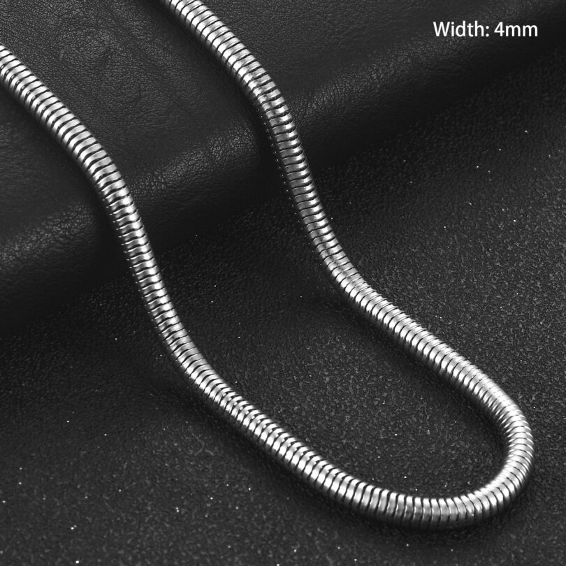 1/1.5/2.4/4mm Waterproof Stainless Steel Sliver Color Necklace High Quality Round Snake Chain Jewelry Accessory for Men Women - Image 5