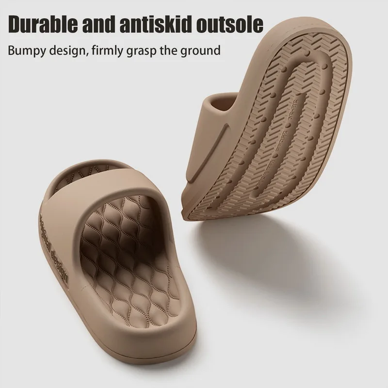 Men Trend New Summer Slippers Non-Slip Cloud Sandals For Home Beach Indoor Outdoor Soft Sole Pillow Slides Flip Flops