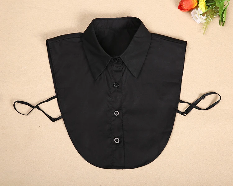 Fake Collar For Shirt Detachable Collars Solid Shirt Lapel Blouse Top Men Women Black White Clothes Shirt Accessories DropShip