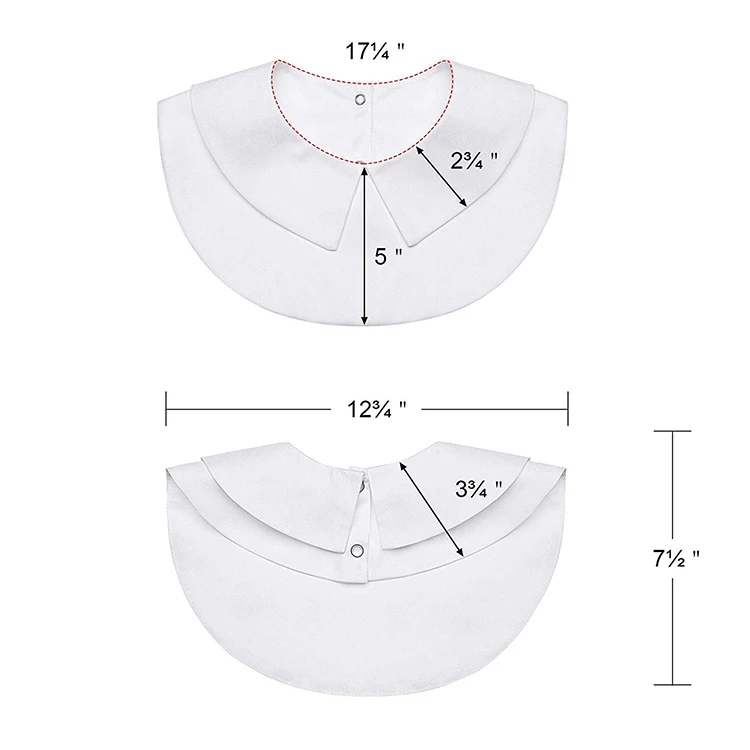 Fake Collar For Shirt Detachable Collars Solid Shirt Lapel Blouse Top Men Women Black White Clothes Shirt Accessories DropShip