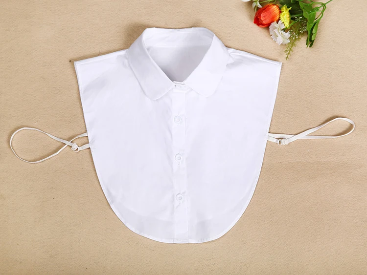 Fake Collar For Shirt Detachable Collars Solid Shirt Lapel Blouse Top Men Women Black White Clothes Shirt Accessories DropShip