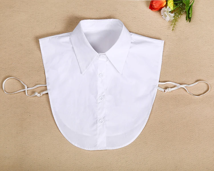 Fake Collar For Shirt Detachable Collars Solid Shirt Lapel Blouse Top Men Women Black White Clothes Shirt Accessories DropShip