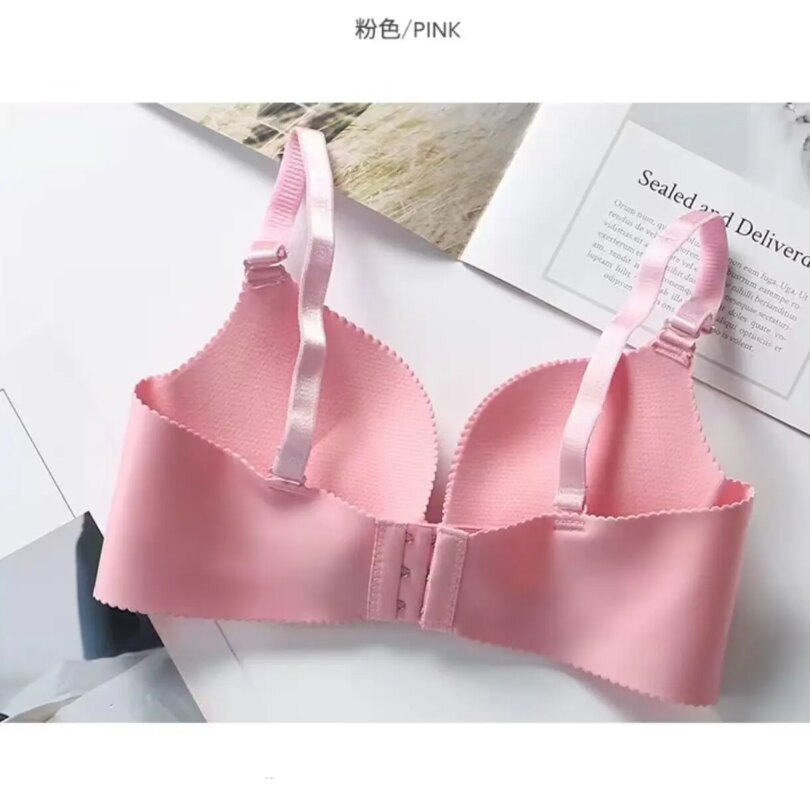 Comfort Wireless Bras for Women Underwear Seamless Solid Pink Black Bras Top Sexy Lingerie Push Up Bralette Female Intimates - Image 5