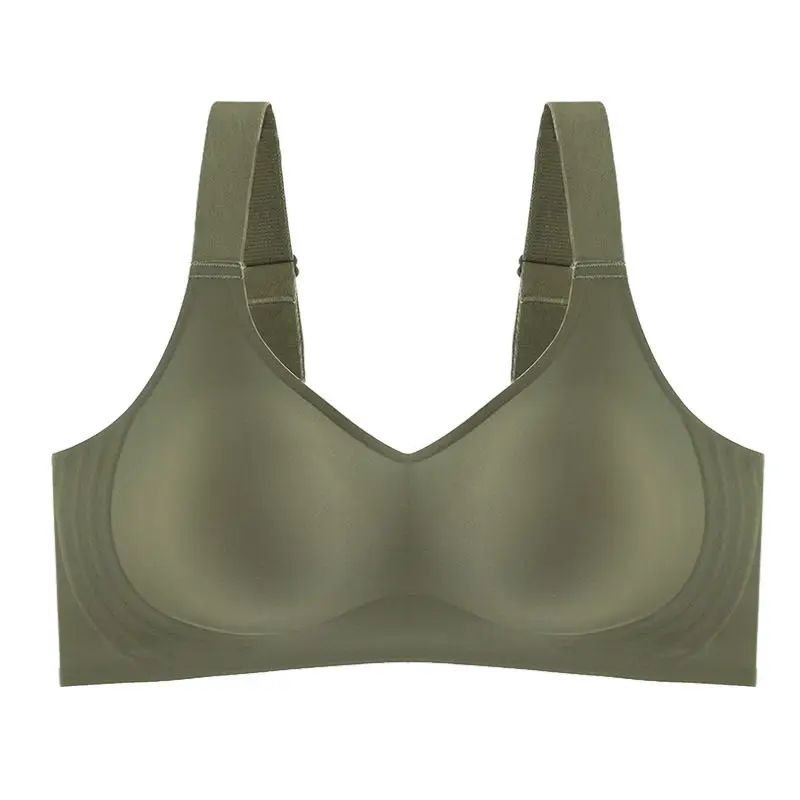 Beautiful Back Large Size Soft Support Push-up Bra For Women, Seamless One-piece, Wire-free, Adjustable Sports Thin Bra