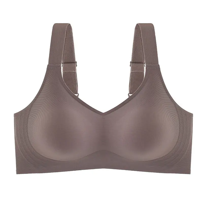 Beautiful Back Large Size Soft Support Push-up Bra For Women, Seamless One-piece, Wire-free, Adjustable Sports Thin Bra