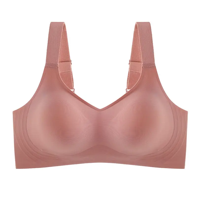 Beautiful Back Large Size Soft Support Push-up Bra For Women, Seamless One-piece, Wire-free, Adjustable Sports Thin Bra