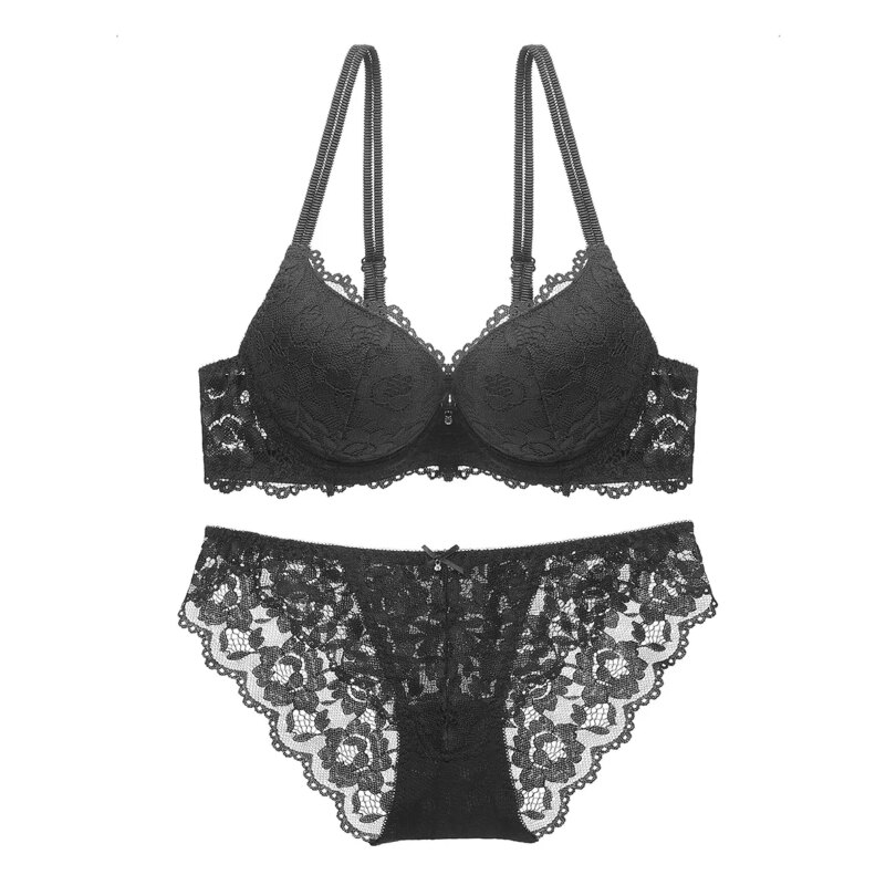 Women Sexy Push Up Bra Set Lace Lingerie Set Elegant Ladies Underwear Casual Daily Girls Bra and Panty Set - Image 4