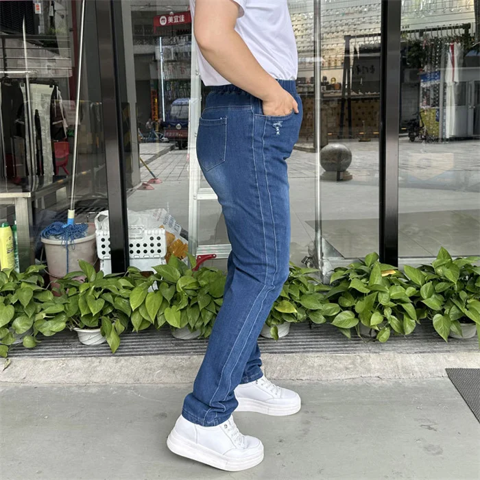 Ripped Jeans Women 9XL 8XL 7XL High Waist Plus Size Pencil Pants Loose Stretched Scratched Girl Female Elastic Denim Trousers