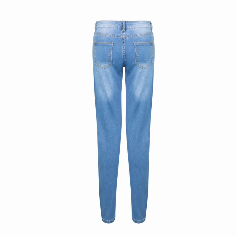 Low price promotion women high waist jeans casual skinny slim jeans high stretch denim pencil pants plus size S-3XL New