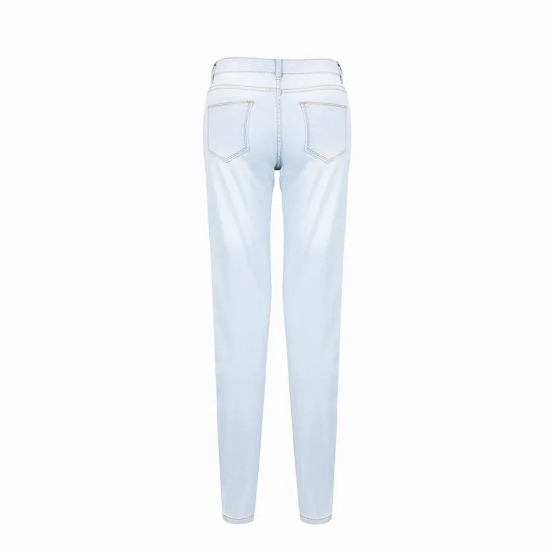 Low price promotion women high waist jeans casual skinny slim jeans high stretch denim pencil pants plus size S-3XL New