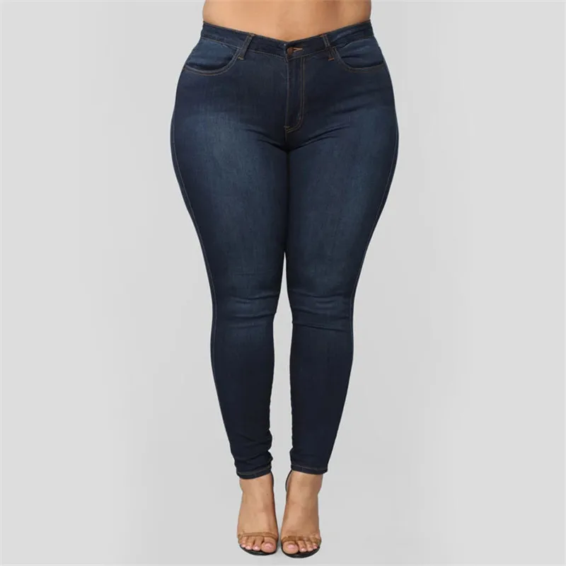 Plus size jeans XL-5XL women's high waist skinny denim jeans casual high stretch pencil pants drop shipping 2020 new arrival