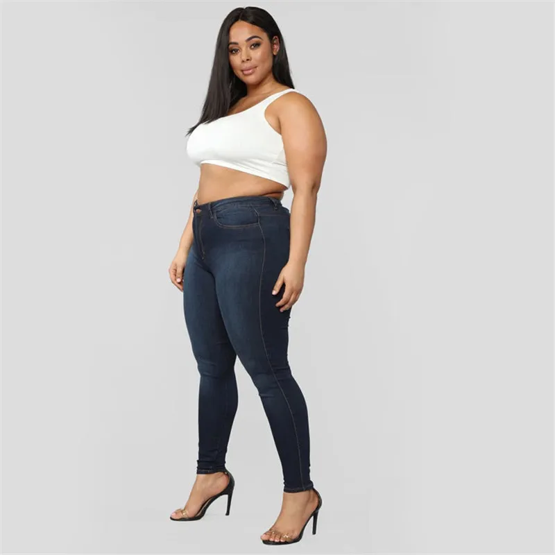 Plus size jeans XL-5XL women's high waist skinny denim jeans casual high stretch pencil pants drop shipping 2020 new arrival