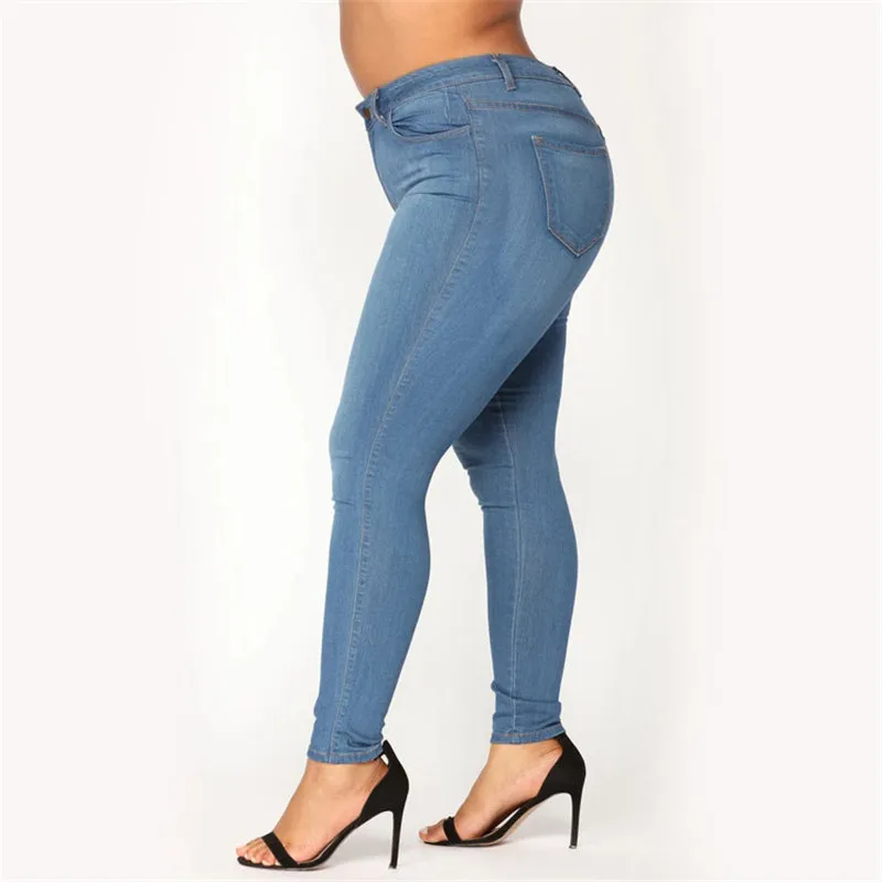 Plus size jeans XL-5XL women's high waist skinny denim jeans casual high stretch pencil pants drop shipping 2020 new arrival