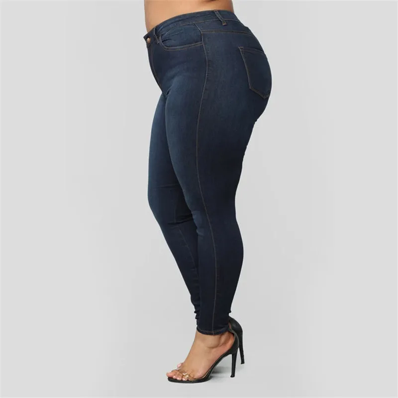 Plus size jeans XL-5XL women's high waist skinny denim jeans casual high stretch pencil pants drop shipping 2020 new arrival