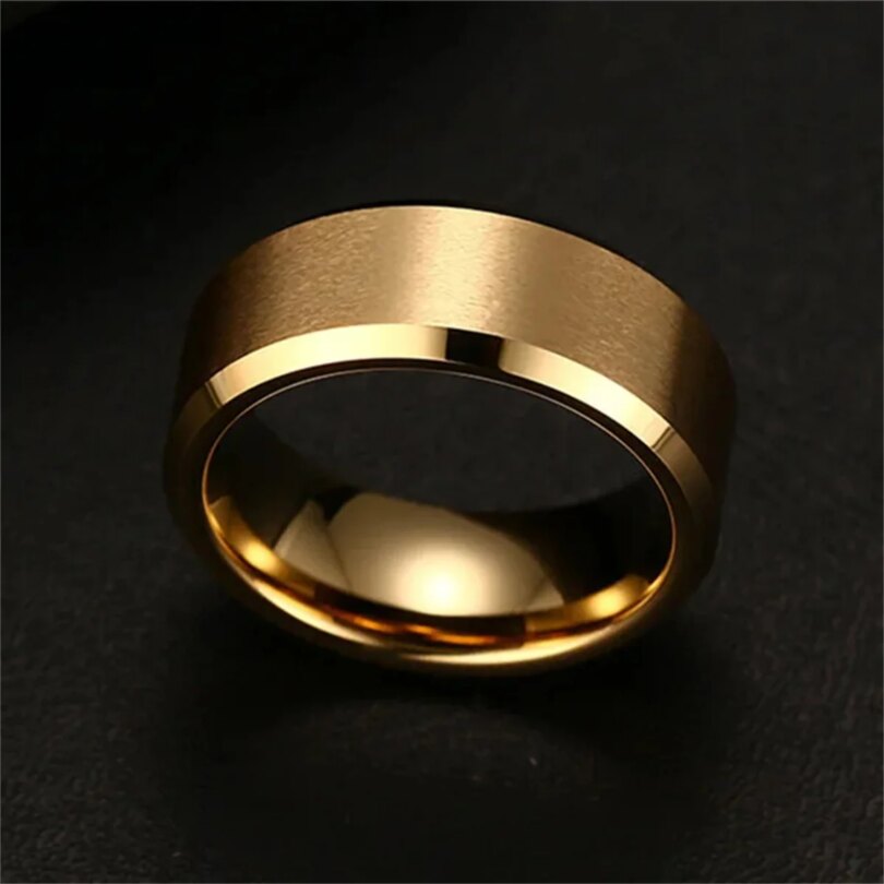 Fashion Charm Jewelry Ring for Men Women Stainless Steel Black Rings Wedding Engagement Band Quality Matte Male Jewelry - Image 5