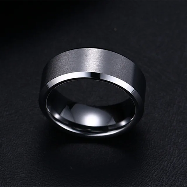 Fashion Charm Jewelry Ring for Men Women Stainless Steel Black Rings Wedding Engagement Band Quality Matte Male Jewelry