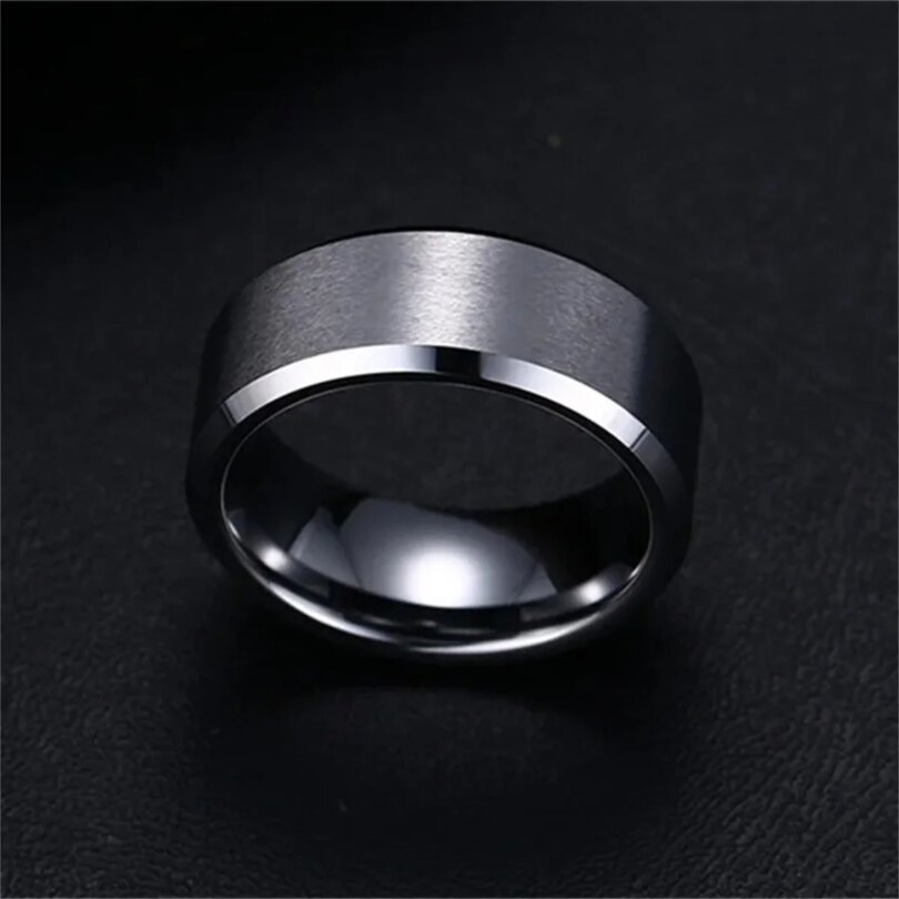 Fashion Charm Jewelry Ring for Men Women Stainless Steel Black Rings Wedding Engagement Band Quality Matte Male Jewelry - Image 4