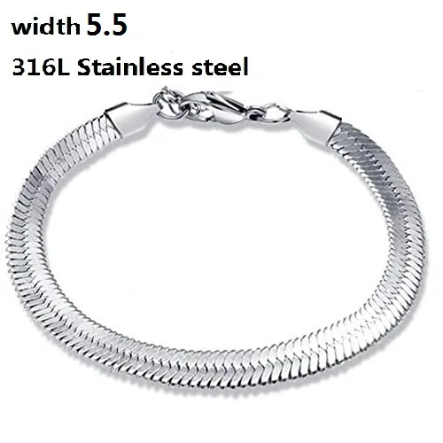 316L Stainless Steel Cuban Chain Bracelet for Men Women Figaro  Vintage Metal Viking Kpop Pulseras Emo Cute Luxury Jewelry Gift