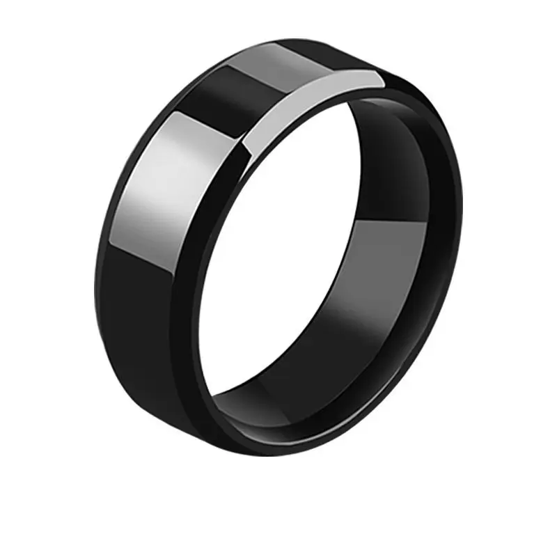 Punk 2mm/4mm/6mm/8mm Stainless Steel Women Men Rings Smooth Finger Rings For Lovers Dropshipping Wholesale