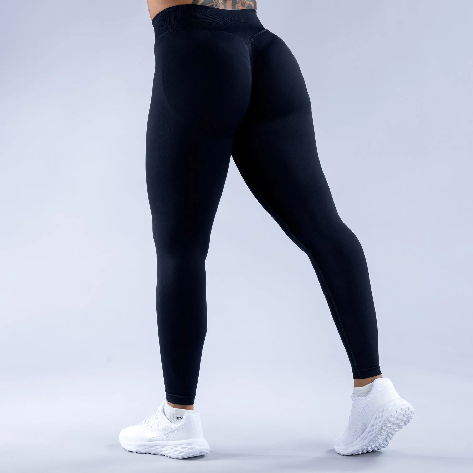 NCLAGEN Seamless Impact Leggings Women Sports Yoga Pants Low Ribbed Band Squat Proof Gym Fitness Workout Scrunch Bum Tights