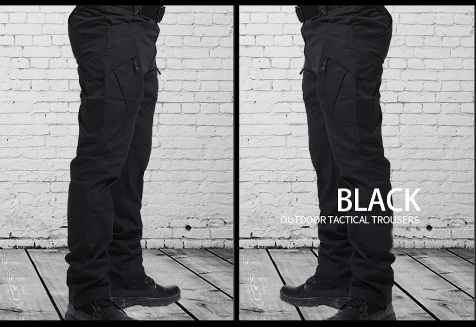 New Mens Tactical Pants Multiple Pocket Elasticity Military Urban Commuter Tacitcal Trousers Men Slim Fat Cargo Pant 5XL