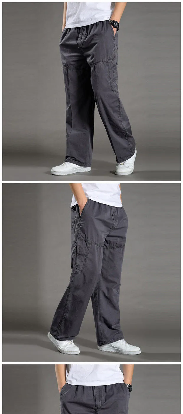 Men's Cargo Pants Summer Spring Cotton Work Wear New In Large Size 6XL Casual Climbing Joggers Sweatpants Hombre Autumn Trousers