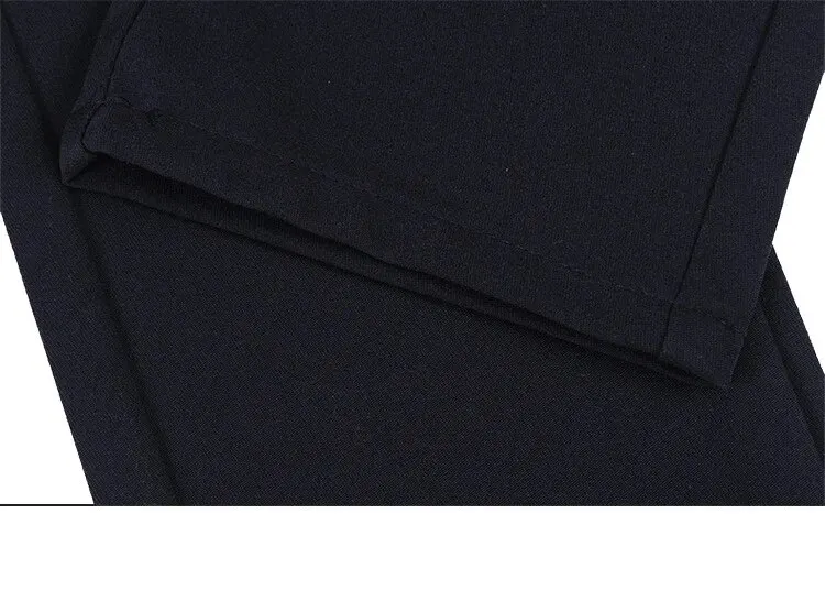 Men's Elastic Straight Pants Business Casual Long Suit Pants Male Formal Trousers Solid Colors Black BLue Plus Size 38 40